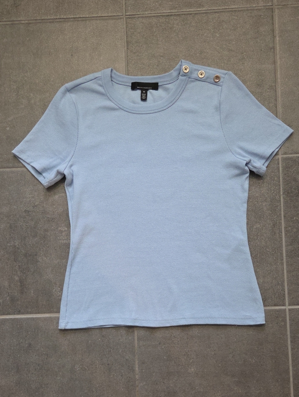 WHBM Button Shoulder Tee